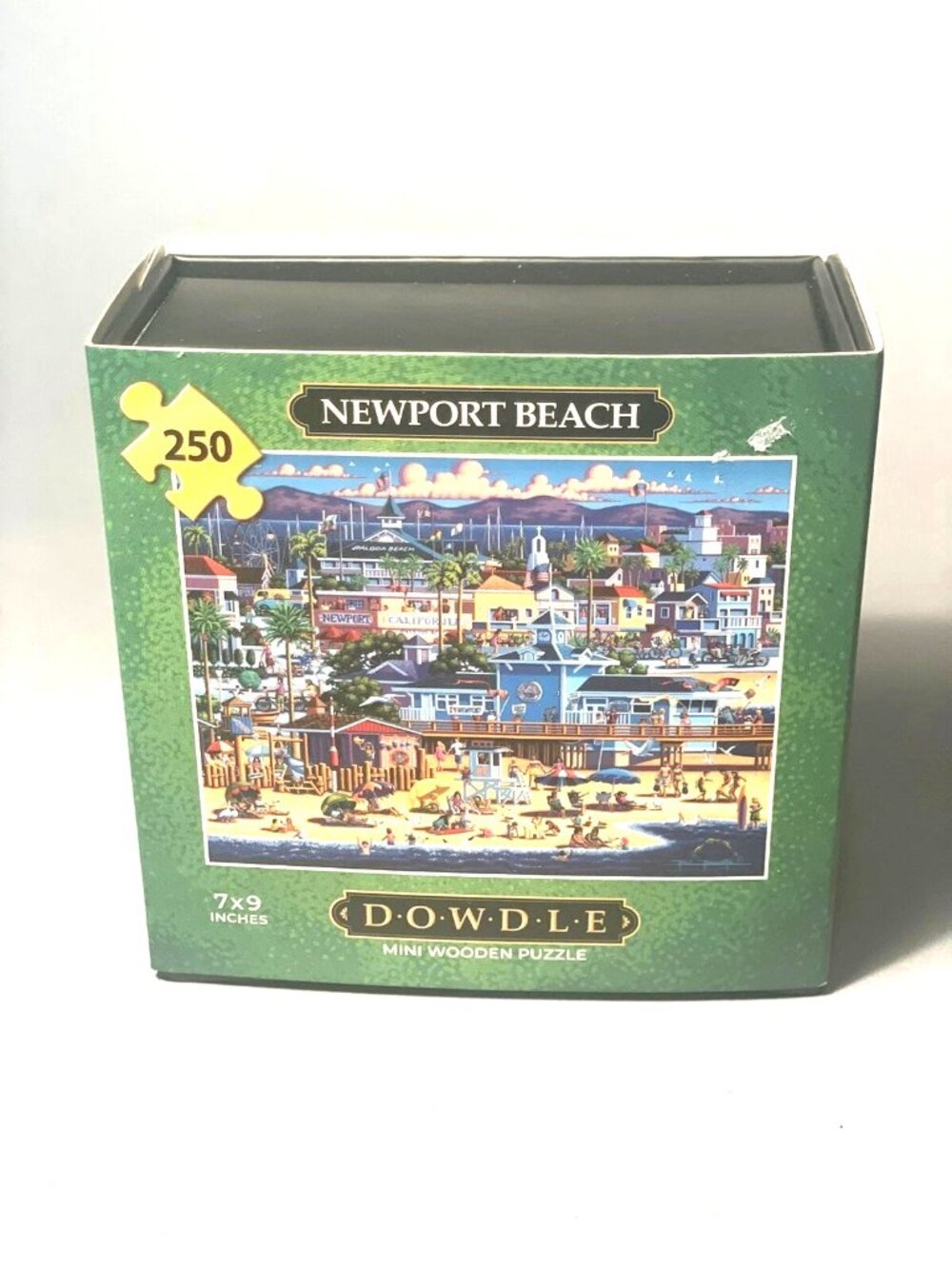 DOWDLE "Newport Beach" 250 Piece Mini Wooden Jigsaw Puzzle 7x9 " Beach Theme NEW